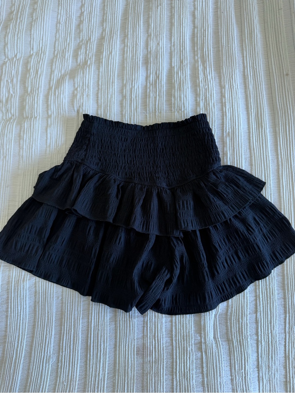 Women’s Black Ruffle skirt with shorts under